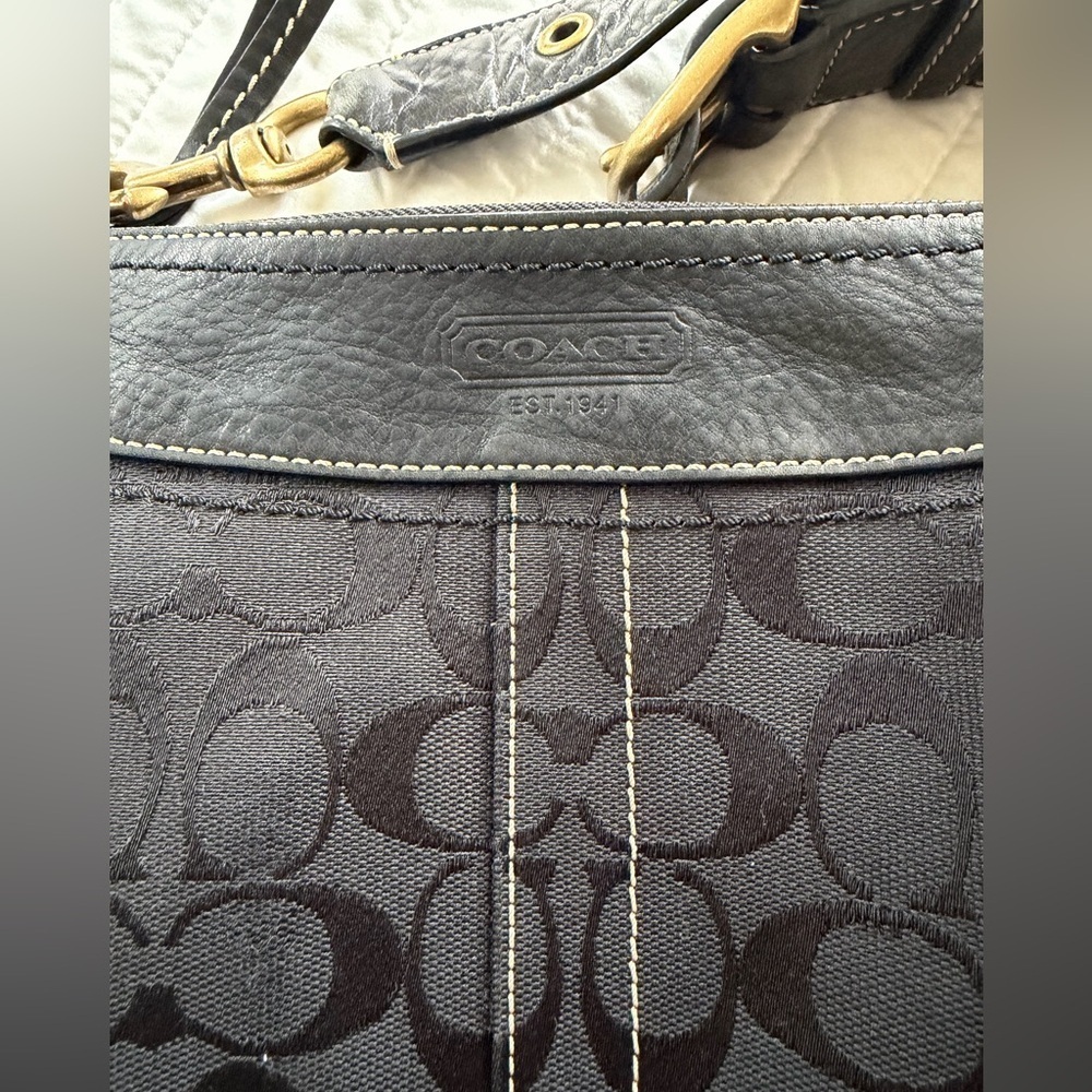 Coach Black Interior Bag with Gold Accents - Picture 2 of 11